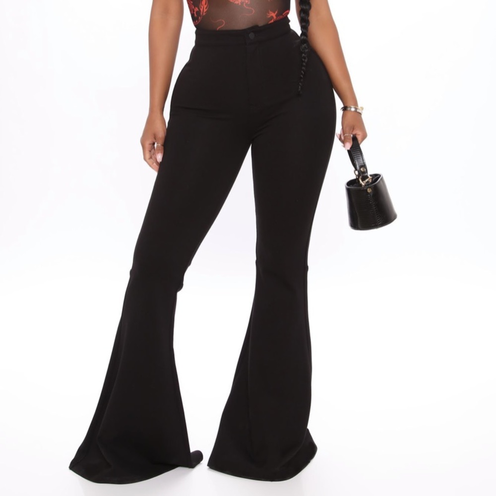 Flare Jeans Black Plus High Rise